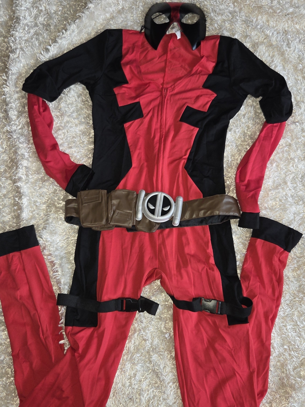 Deadpool-themed women's jumpsuit costume Medium